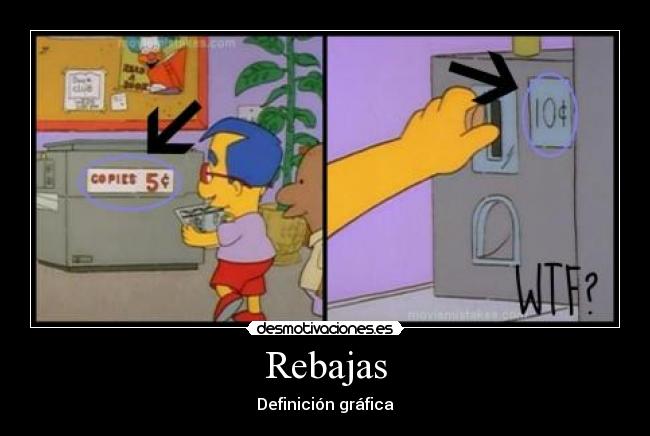 Rebajas - Definición gráfica