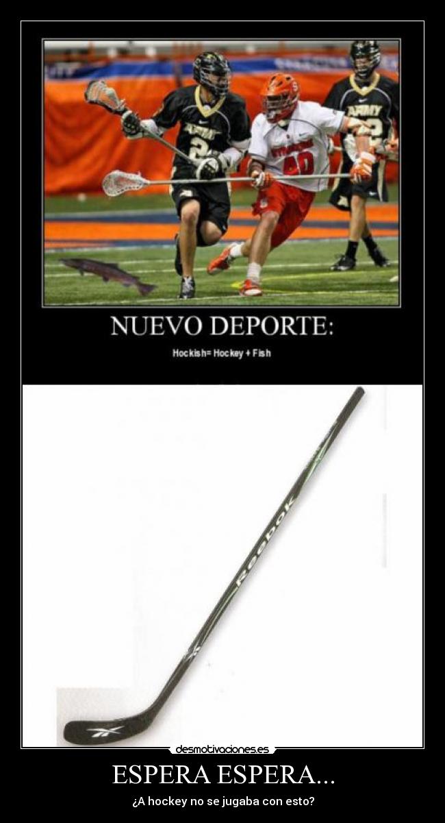 ESPERA ESPERA... - ¿A hockey no se jugaba con esto?