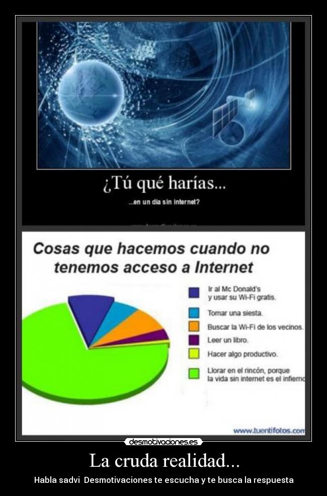 La cruda realidad... - Habla sadvi Desmotivaciones te escucha y te busca la respuesta
