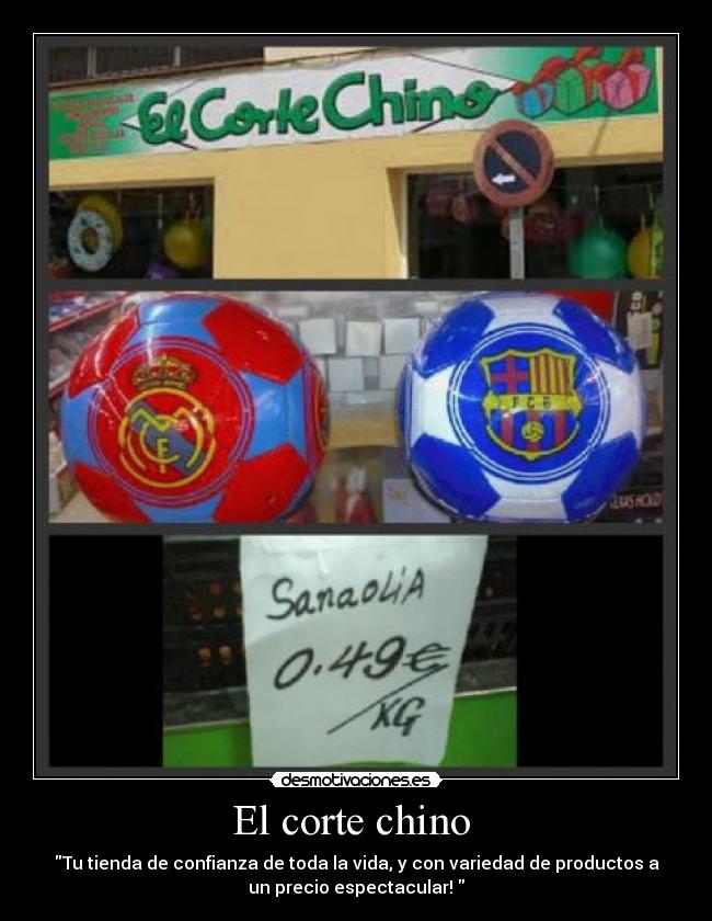 El corte chino  - Tu tienda de confianza de toda la vida, y con variedad de productos a
un precio espectacular! 