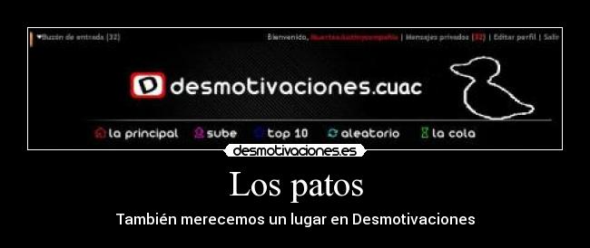 Los patos - También merecemos un lugar en Desmotivaciones