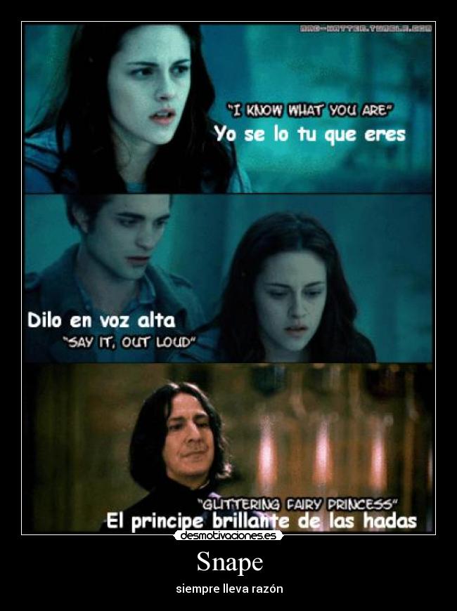 Snape - siempre lleva razón