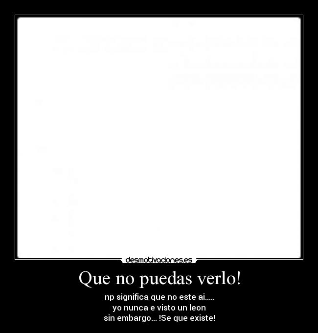Que no puedas verlo! - 