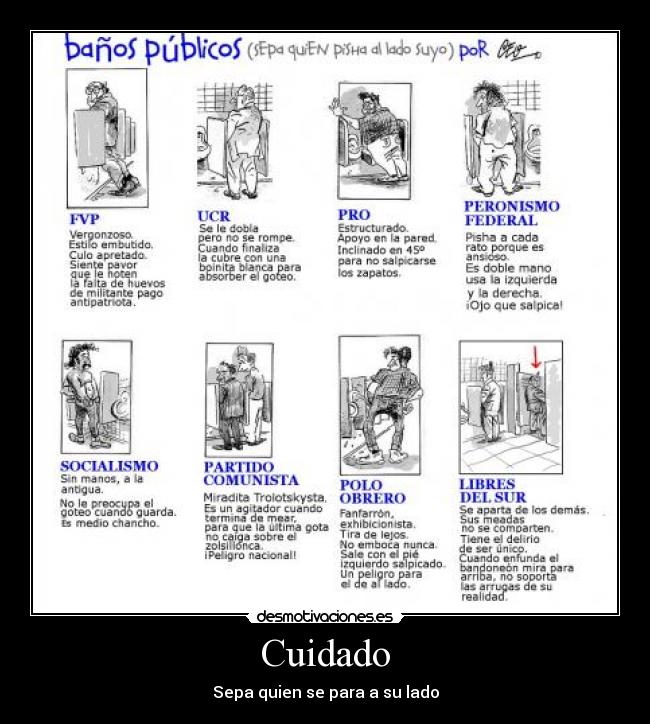 Cuidado - Sepa quien se para a su lado