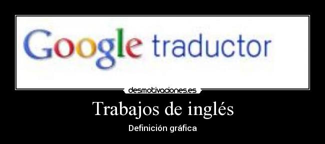Trabajos de inglés - Definición gráfica