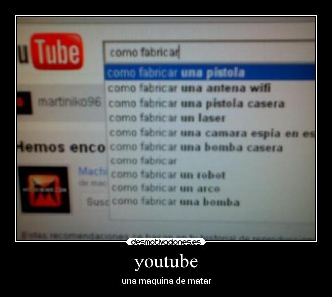 youtube - una maquina de matar