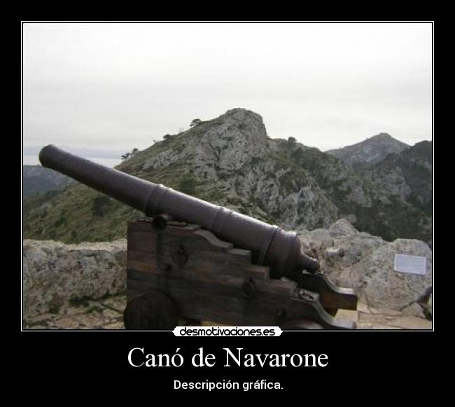 Canó de Navarone - Descripción gráfica.