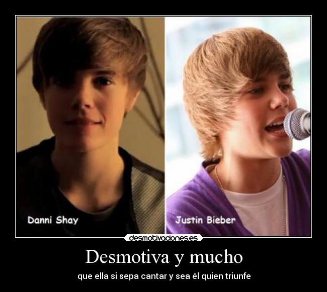 Desmotiva y mucho - que ella si sepa cantar y sea él quien triunfe