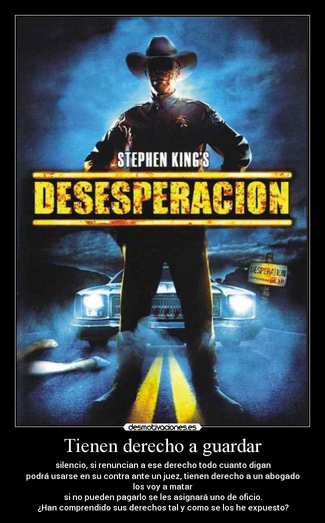 carteles desesperacion stephen king desmotivaciones