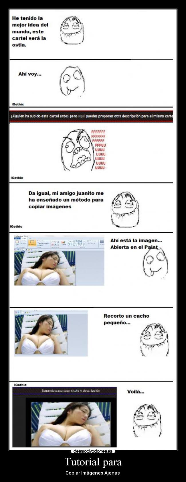carteles tutorial para copiar imagenes ajenas desmotivaciones