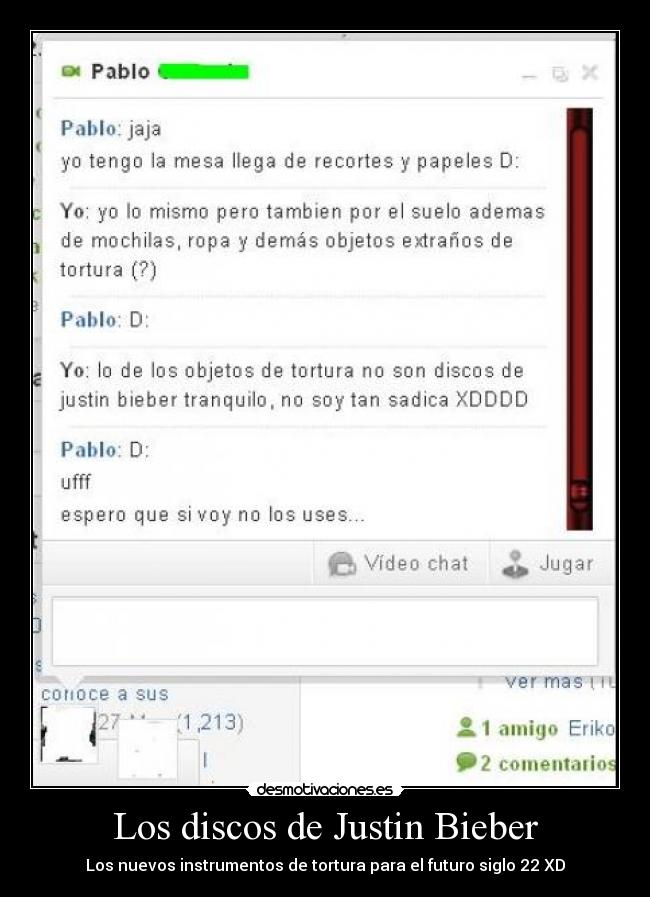 Los discos de Justin Bieber - Los nuevos instrumentos de tortura para el futuro siglo 22 XD