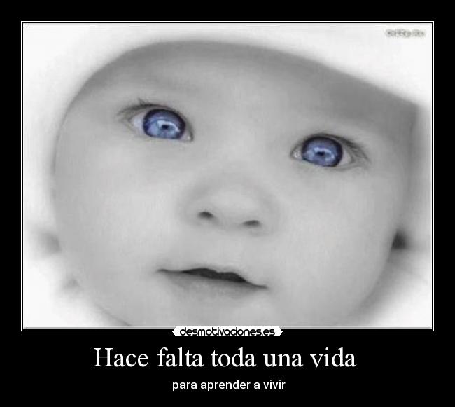 Hace falta toda una vida - para aprender a vivir