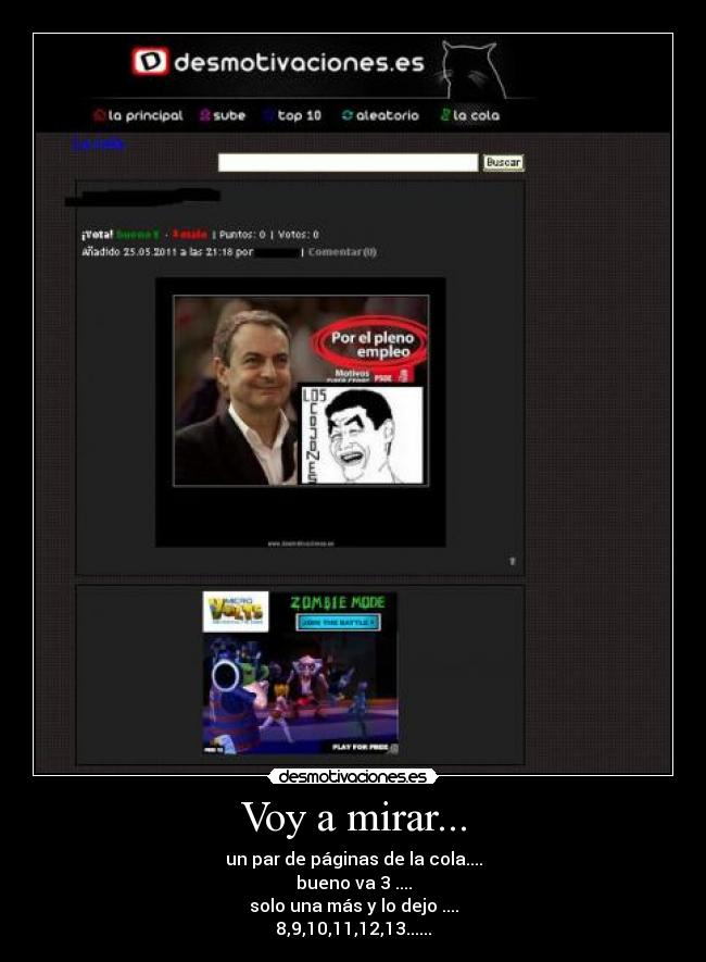 Voy a mirar... - un par de páginas de la cola....
bueno va 3 ....
solo una más y lo dejo ....
8,9,10,11,12,13......