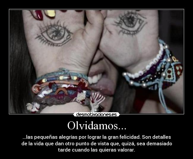 Olvidamos... -