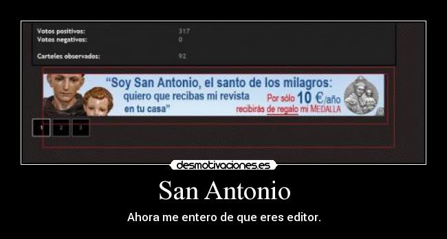 San Antonio - Ahora me entero de que eres editor.