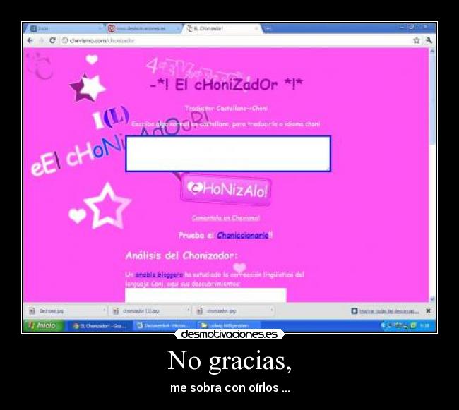 No gracias, -