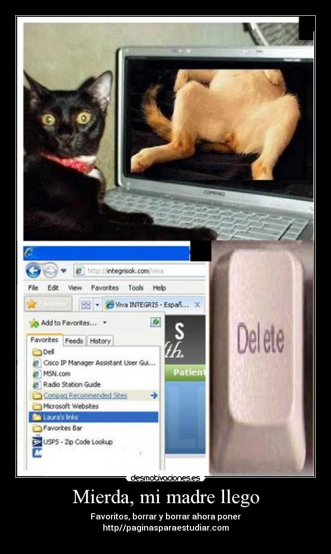 Mierda, mi madre llego - Favoritos, borrar y borrar ahora poner
http//paginasparaestudiar.com
