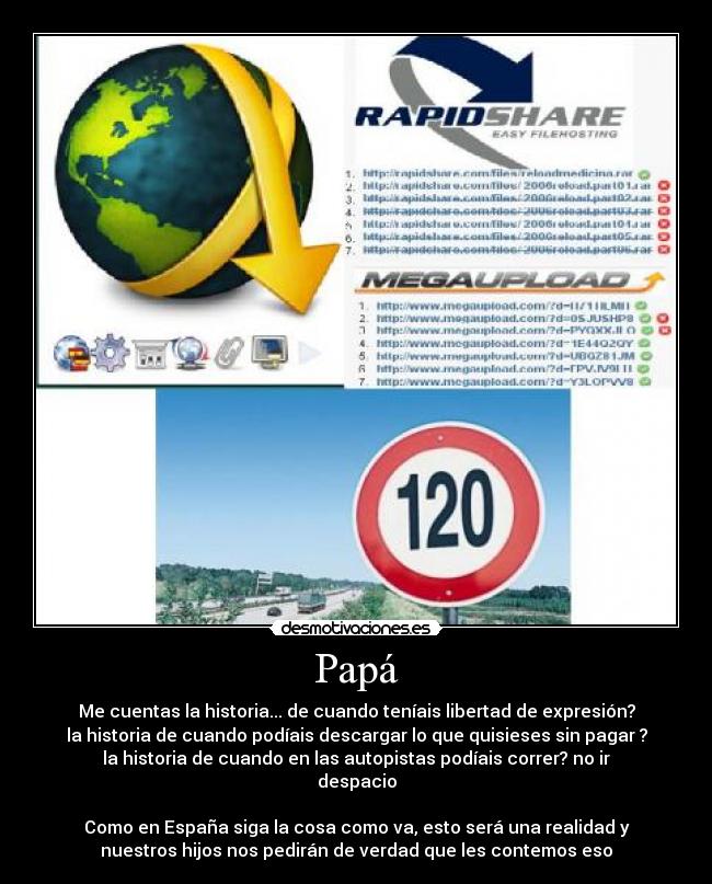 carteles papa libertad correr gratis desmotivaciones