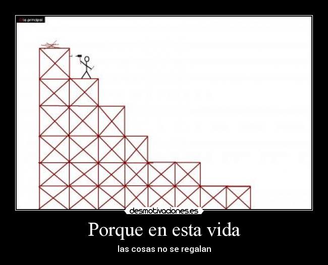 Porque en esta vida - las cosas no se regalan