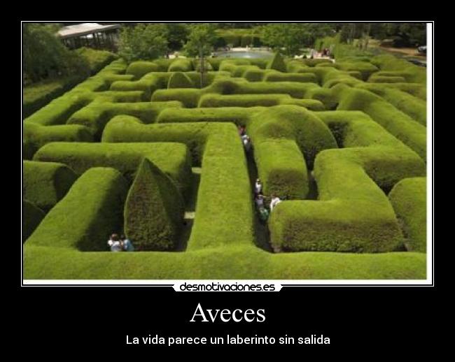 Aveces - La vida parece un laberinto sin salida