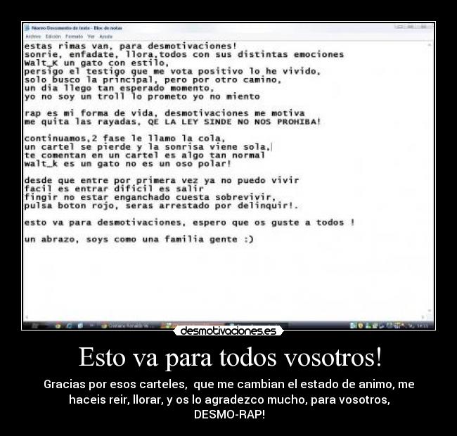 Esto va para todos vosotros! - 