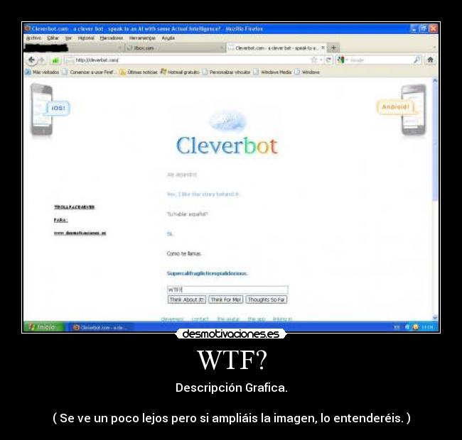 carteles clever bot wtf desmotivaciones