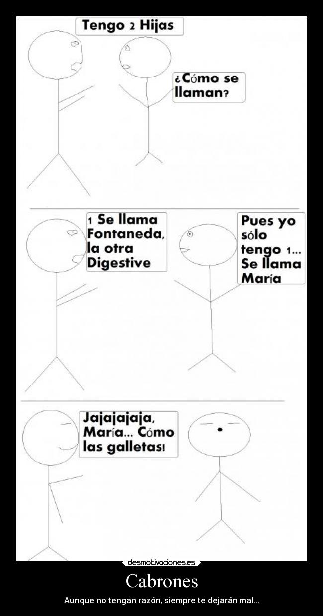 Cabrones - Aunque no tengan razón, siempre te dejarán mal...