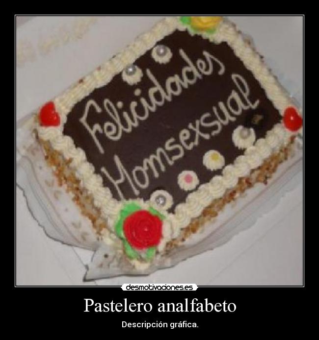 Pastelero analfabeto - Descripción gráfica.