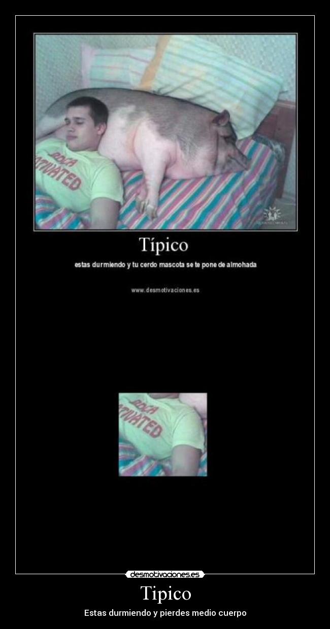 Tipico - Estas durmiendo y pierdes medio cuerpo