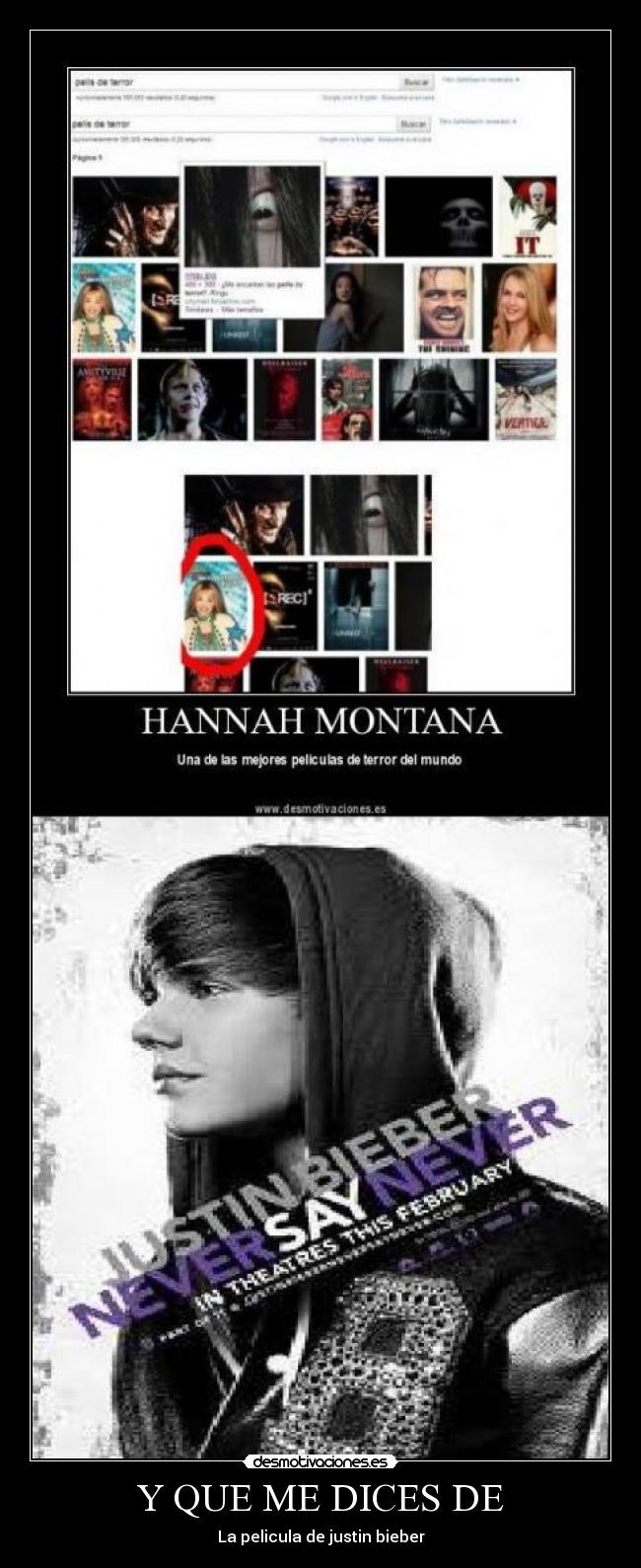 Y QUE ME DICES DE - La pelicula de justin bieber