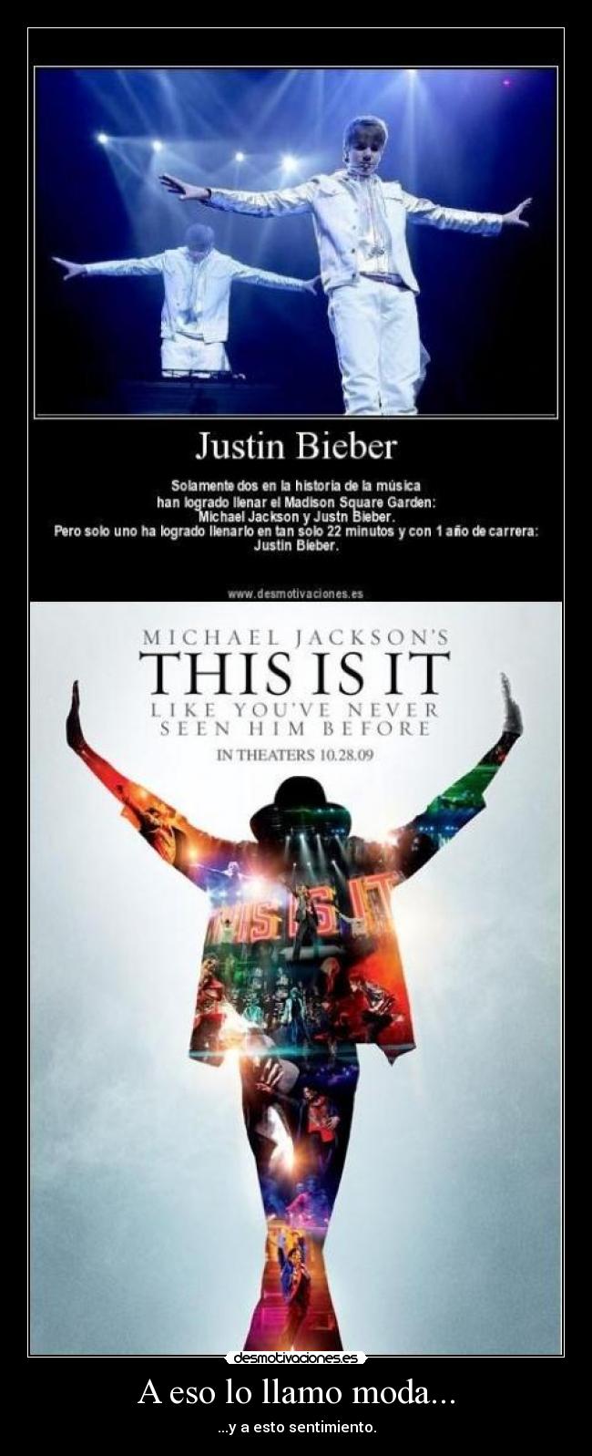 carteles michael jackson justin bieber sentimiento moda musica square garden this desmotivaciones