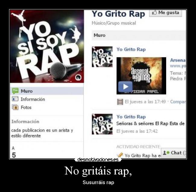 No gritáis rap, - Susurráis rap