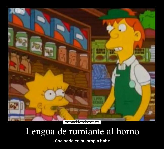 Lengua de rumiante al horno - -Cocinada en su propia baba.