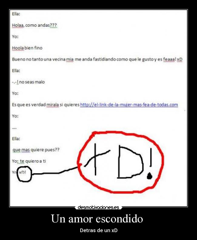 Un amor escondido - Detras de un xD