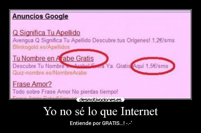 Yo no sé lo que Internet - 