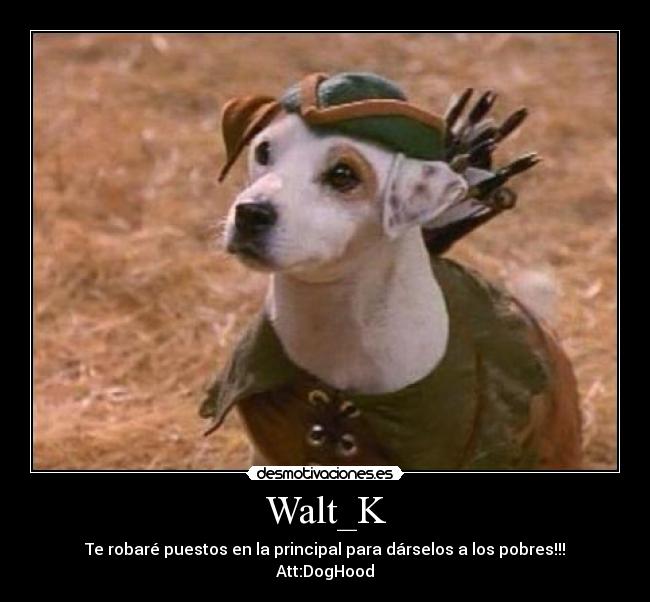 carteles walt_krobarprincipialrobin hoodpobresrobarepuestos desmotivaciones