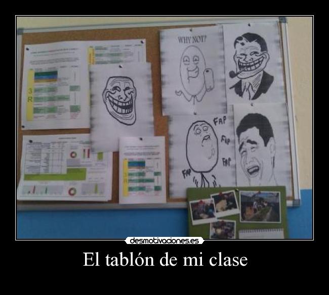 carteles tablon clase desmotivaciones