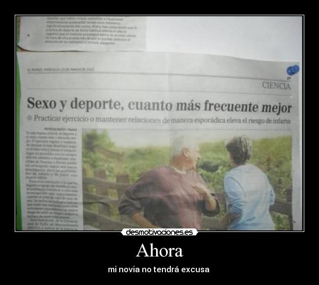 Ahora - mi novia no tendrá excusa 