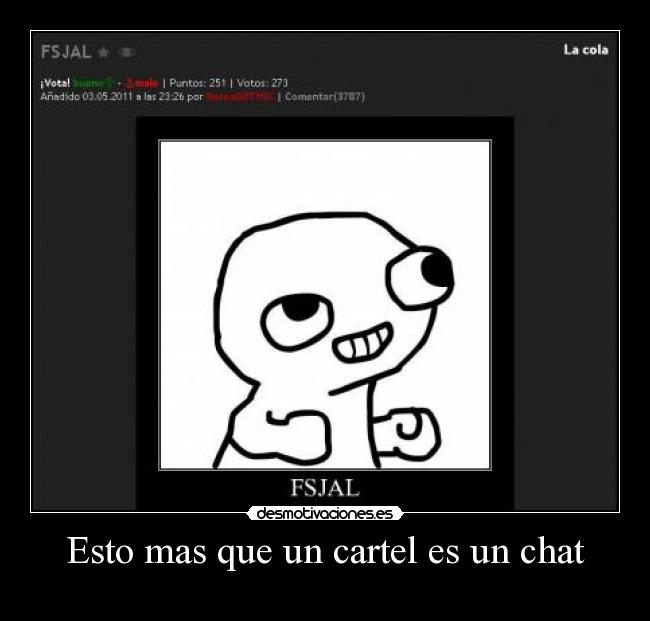 Esto mas que un cartel es un chat -