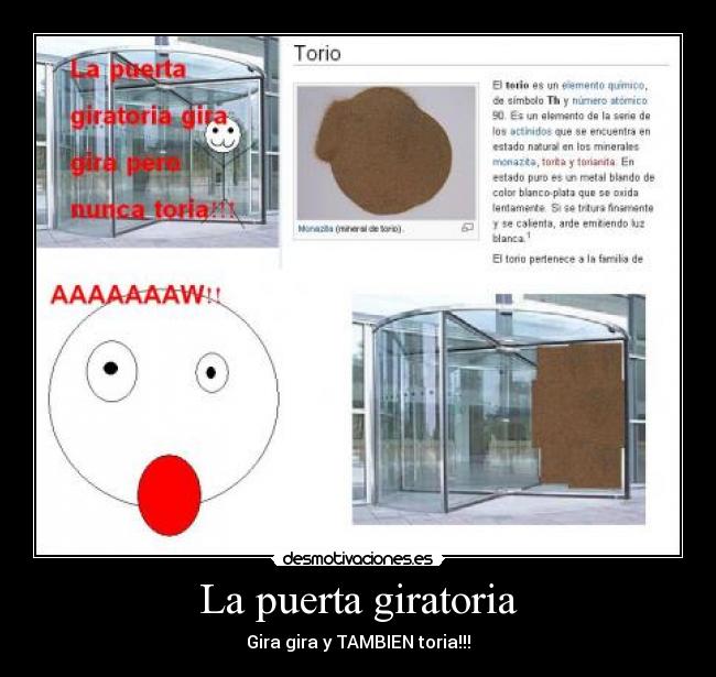 La puerta giratoria - Gira gira y TAMBIEN toria!!!