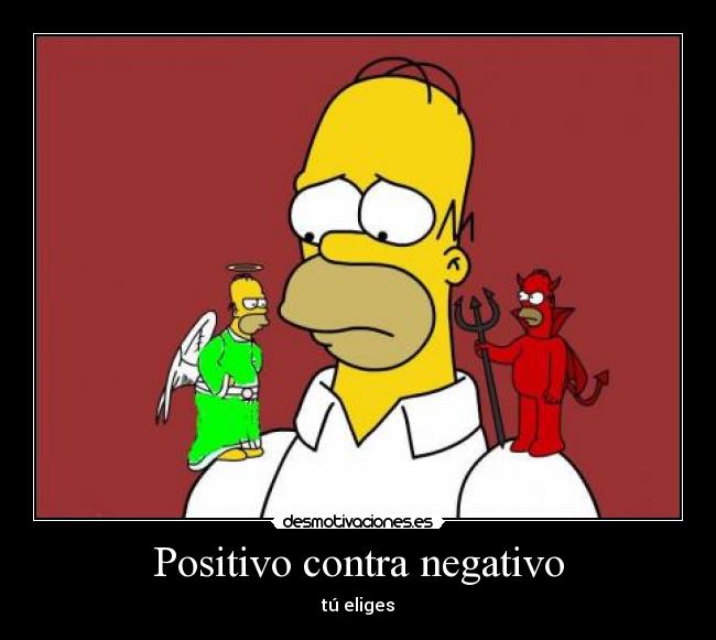 Positivo contra negativo -