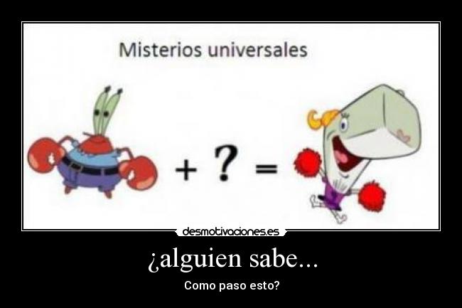 ¿alguien sabe... - 