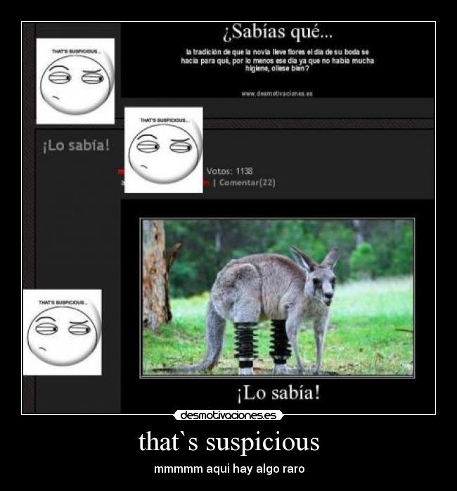 that`s suspicious - mmmmm aqui hay algo raro