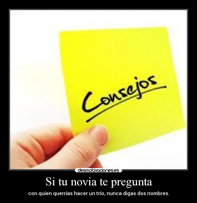 Si tu novia te pregunta -