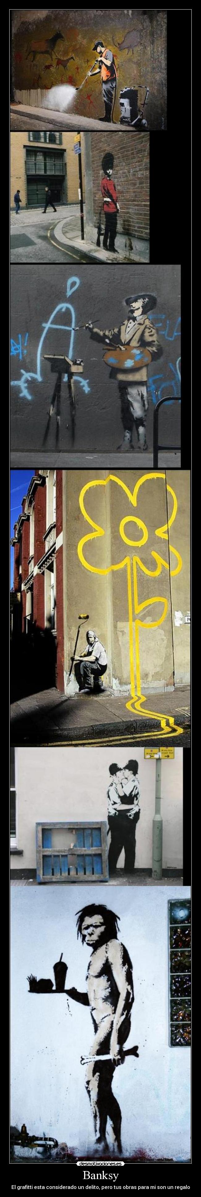 carteles banksy grafitti londres inglsterra insumision rebeldia ingles desmotivaciones