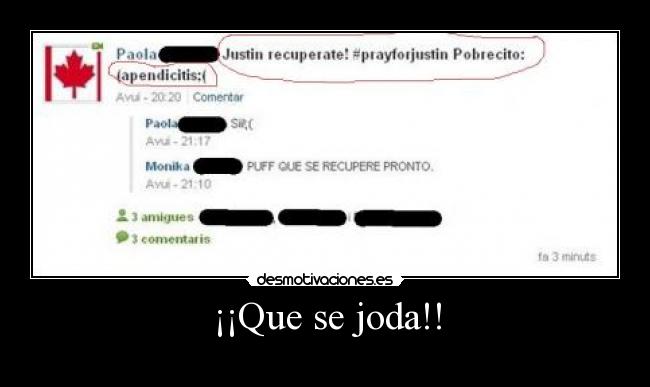 ¡¡Que se joda!! -