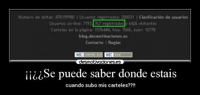 ¡¡¿¿Se puede saber donde estais - cuando subo mis carteles??!!