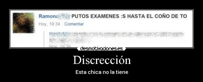 Discrección - Esta chica no la tiene