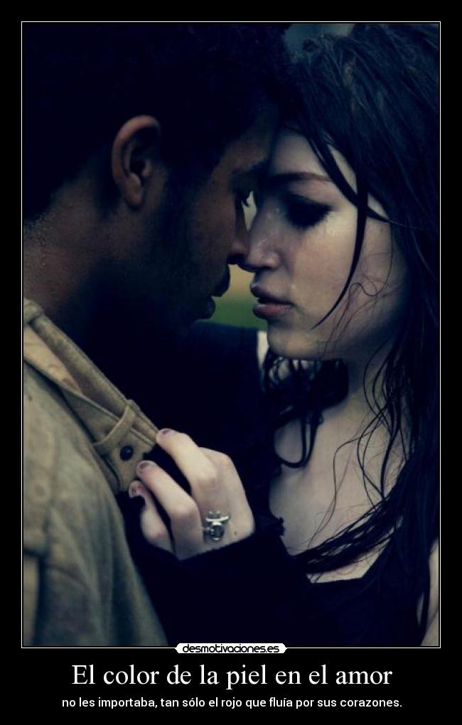 carteles amor amor rojo negro blanco corazon piel racismo desmotivaciones