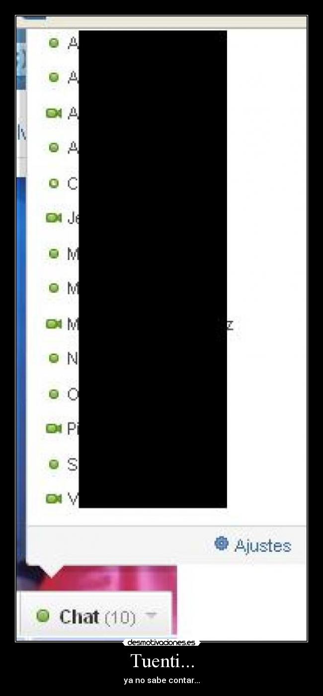Tuenti... - ya no sabe contar...